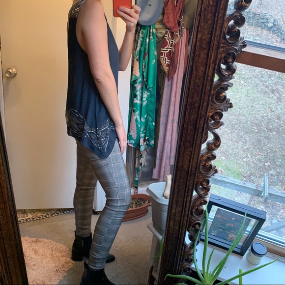 Parker Silk Beaded Embellished 20s Top Glam Tank S - Picture 12 of 14